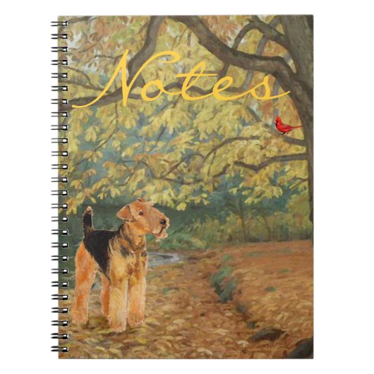 Airedale Terrier Vogels Kijken Notitieboek (Voorkant)