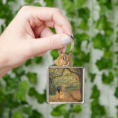 Airedale Terrier Vogels Kijken Sleutelhanger (Hand)