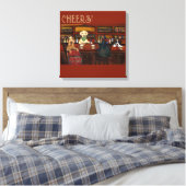 AIREDALE TERRIËR & VRIENDEN CANVAS AFDRUK (Insitu (Slaapkamer))