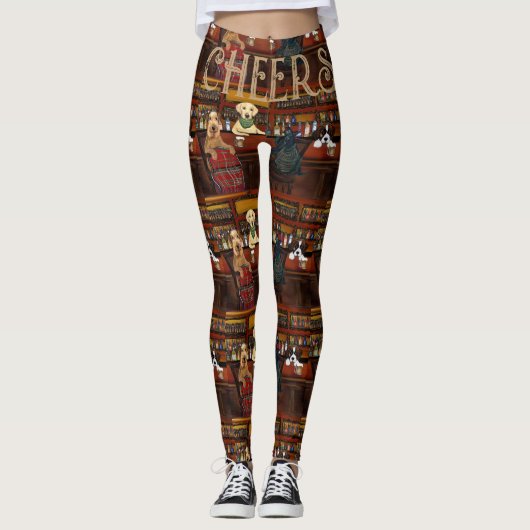 AIREDALE TERRIËR  & VRIENDEN       LEGGINGS (Voorkant)
