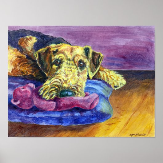 Airedale Terrier Wall Print (Voorkant)