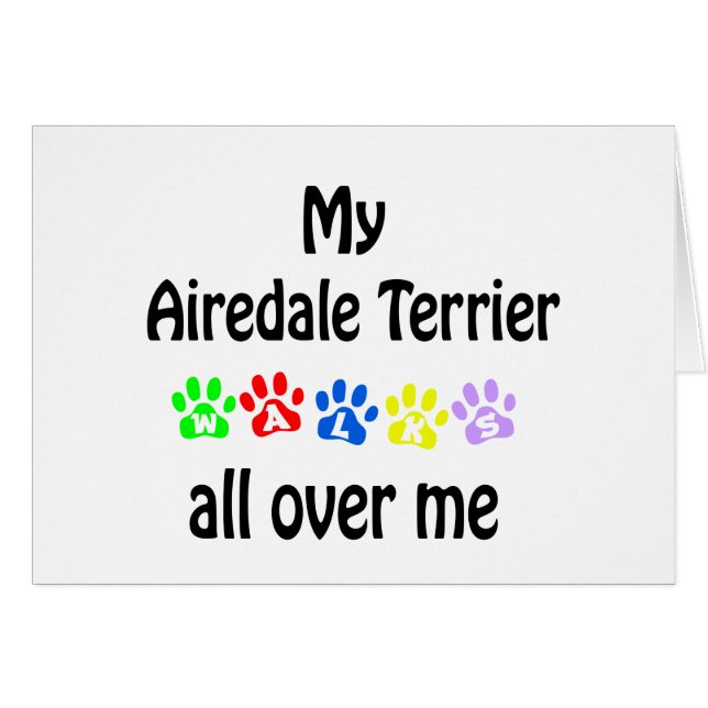 Airedale Terrier Wandelingen Ontwerp (Voorkant Horizontaal)