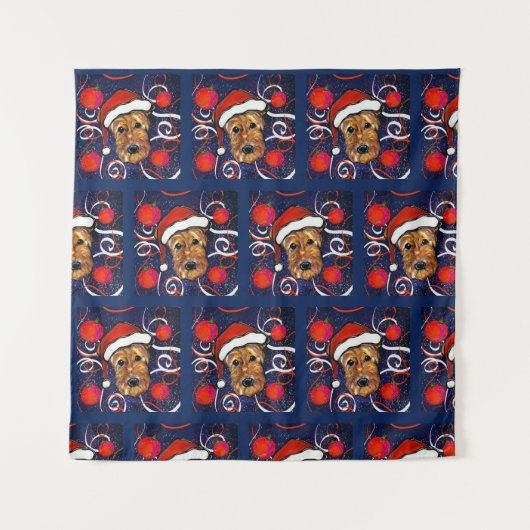 AIREDALE TERRIER WANDKLEED (Voorkant)