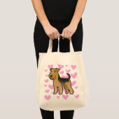 Airedale Terrier/Welsh Terrier Love Tote Bag (Voorkant (product))
