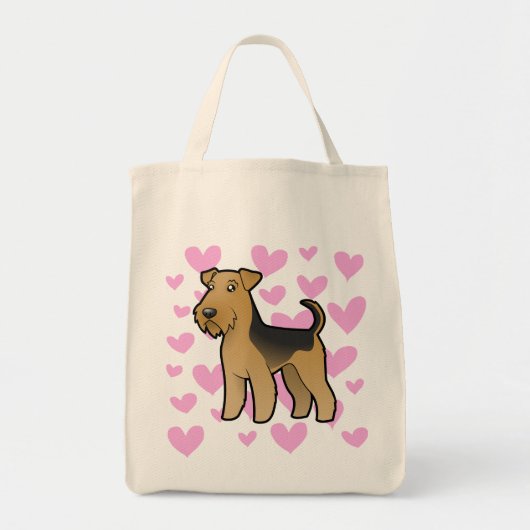 Airedale Terrier/Welsh Terrier Love Tote Bag (Voorkant)