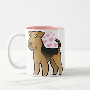 Airedale Terrier/Welsh Terrier Love Tweekleurige Koffiemok