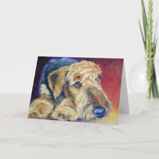 Airedale Terrier-Wenskaarten Kaart