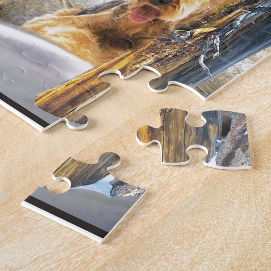 Airedale Terrier Winter Day-geschenken Legpuzzel (Zijkant)