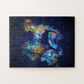 Airedale Terrier Word Art waterverf Legpuzzel (Horizontaal)