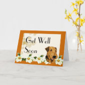 Airedale Terrier wordt gezond Kaart (Gele Bloem)