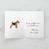 Airedale Terrier wordt gezond Kaart (Binnen)