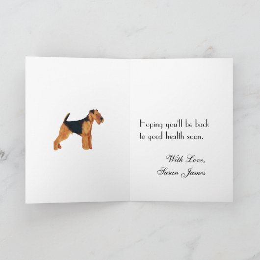 Airedale Terrier wordt gezond Kaart (Binnen)