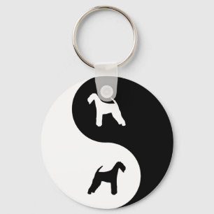 Airedale Terrier Yin Yang Sleutelhanger