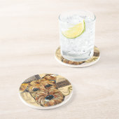 AIREDALE TERRIER ZANDSTEEN ONDERZETTER (Zijkant)