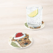 AIREDALE TERRIER ZANDSTEEN ONDERZETTER (Zijkant)