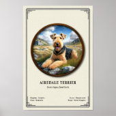 Airedale Terrier Zoölogie Serie Poster (Voorkant)