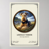 Airedale Terrier Zoologie Serie Poster (Voorkant)
