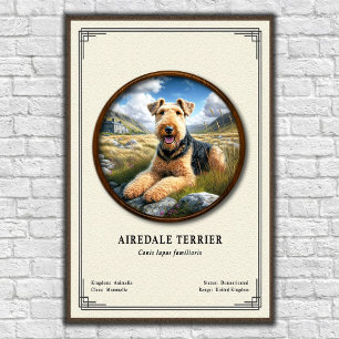 Airedale Terrier Zoölogie Serie Poster
