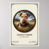 Airedale Terrier Zoologie Serie Poster (Voorkant)
