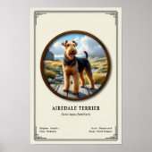 Airedale Terrier Zoölogische Serie Poster (Voorkant)
