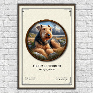 Airedale Terrier Zoölogische Serie Poster