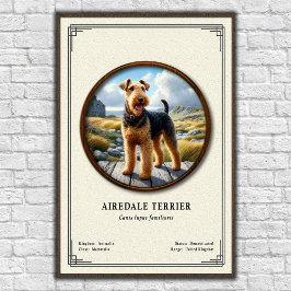 Airedale Terrier Zoölogische Serie Poster
