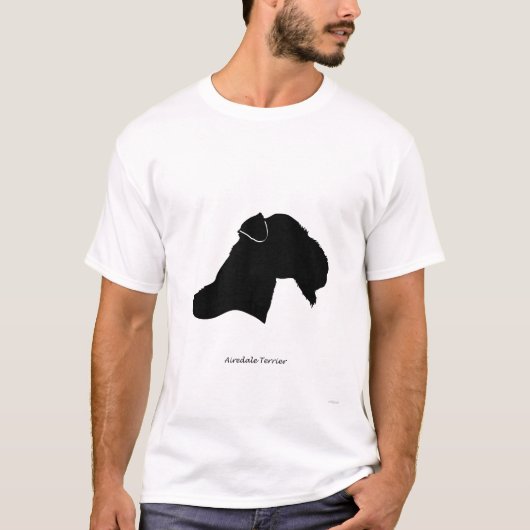 Airedale Terrier - zwart Silhouette T-shirt (Voorkant)