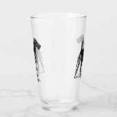 Airedale-terriërgravure Glas (Rechts)