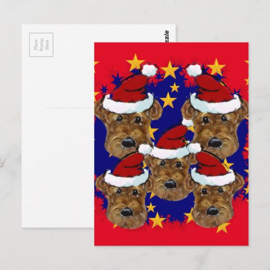 AIREDALE TERRIERS BRIEFKAART (Voorkant / Achterkant)