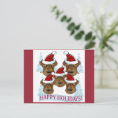 AIREDALE TERRIERS BRIEFKAART (Staand voorkant)