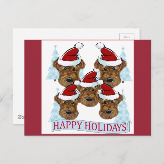 AIREDALE TERRIERS BRIEFKAART (Voorkant / Achterkant)