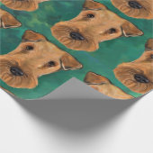 Airedale Terriers Cadeaupapier (Hoek)