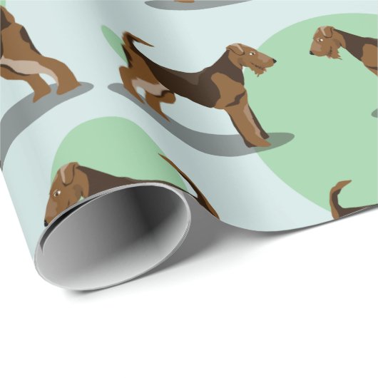 Airedale Terriers Cadeaupapier (Rol Hoek)