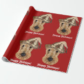 AIREDALE TERRIËRS CADEAUPAPIER (Uitgerold)