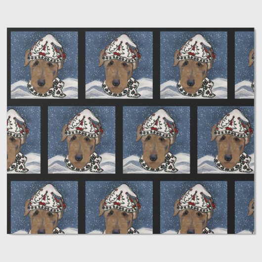 AIREDALE TERRIERS  CADEAUPAPIER (Vlak)