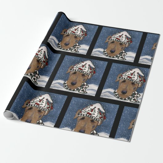 AIREDALE TERRIERS  CADEAUPAPIER (Uitgerold)