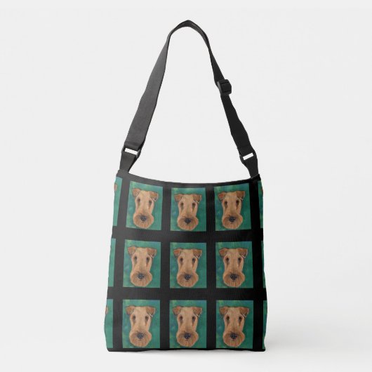 Airedale Terriers Crossbody Tas (Voorkant)