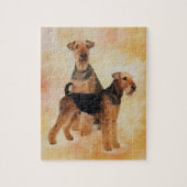 Airedale Terriers Digital Art Legpuzzel (Verticaal)