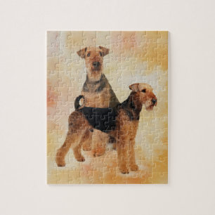 Airedale Terriers Digital Art Legpuzzel