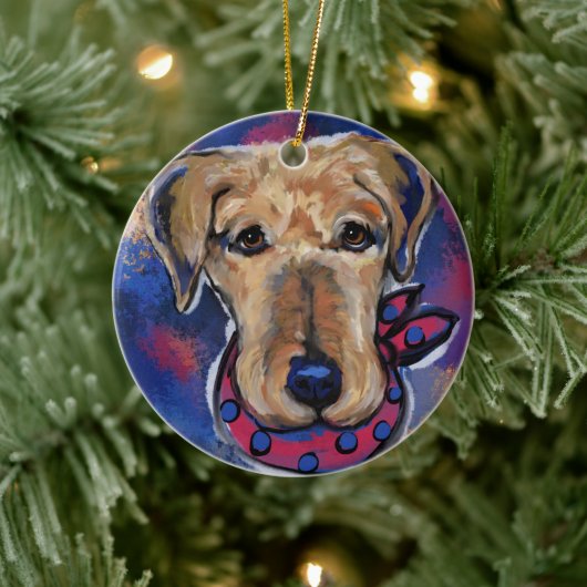 Airedale Terriers Keramisch Ornament (Boom)