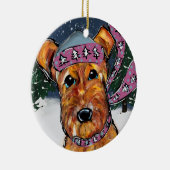 Airedale Terriers Keramisch Ornament (Rechts)