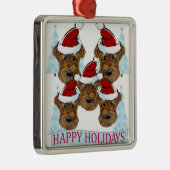 AIREDALE TERRIERS METALEN ORNAMENT (Rechts)