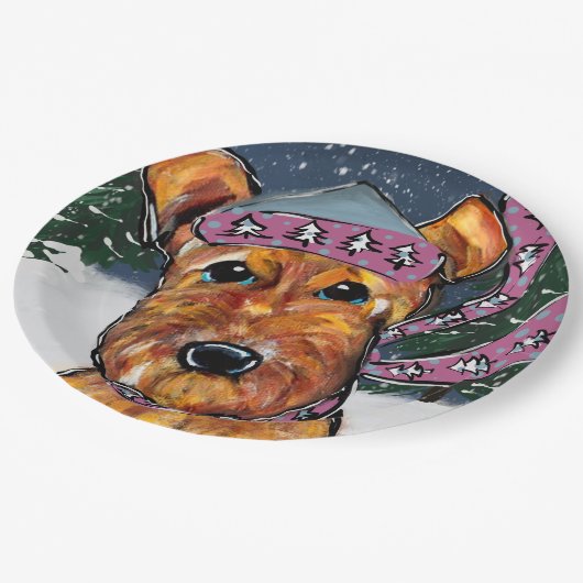 Airedale Terriers Papieren Bordje (Gekanteld)