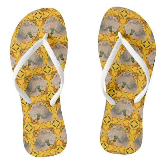 Airedale Terriers Teenslippers (Voetbed)