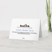 Airedale Terriers van de kerstman bij Kerstmis Feestdagen Kaart (Achterkant)