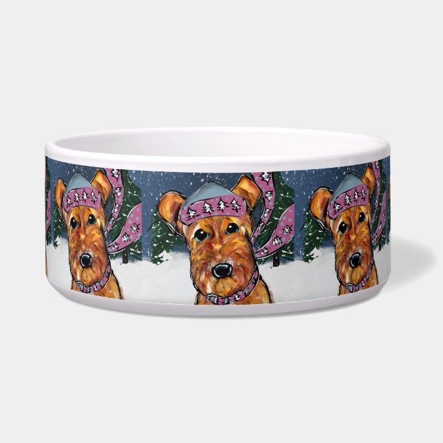 Airedale Terriers Voerbakje (Voorkant)