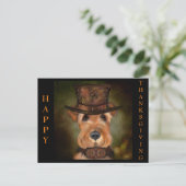 AIREDALE THANKSGIVING FEESTDAGENKAART (Staand voorkant)