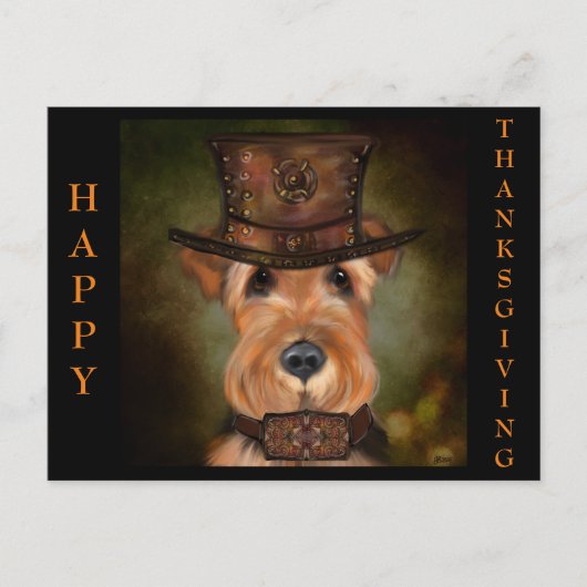 AIREDALE THANKSGIVING FEESTDAGENKAART (Voorkant)