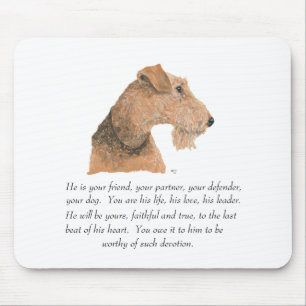Airedale, Welsh, Lakeland Terrier Aandenken Muismat