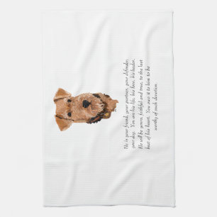 Airedale, Welsh, Lakeland Terrier Aandenken Theedoek